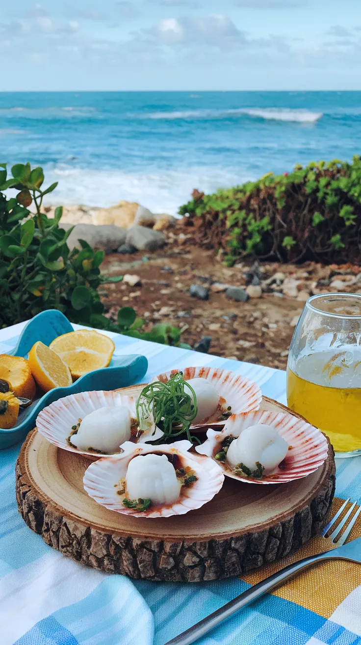 Wood Plate Served Outdoors