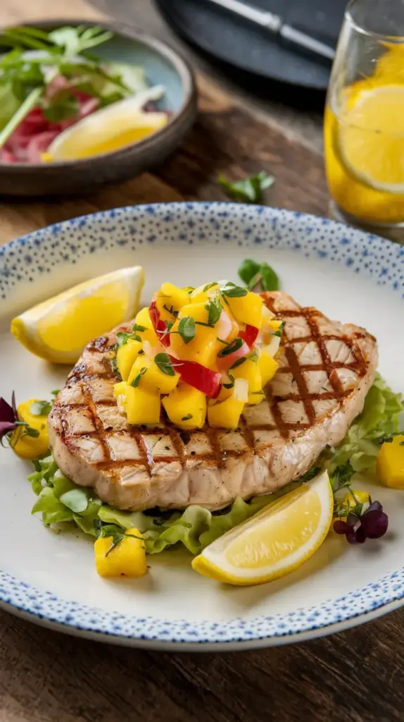 Entire Grilled Trevally Dish in a Gourmet Kitchen