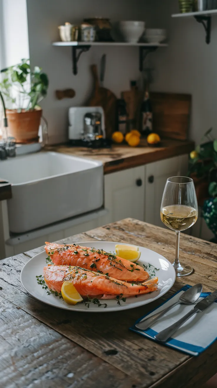 Entire Pompano Dish in a Cozy Kitchen